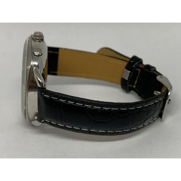 Fossil FTW1200 Women's Black Leather Analog Silver Dial Hybrid Smartwatch JD447 - Picture 8 of 11